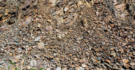 Rocks in the mountains as background