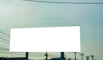 Obraz premium billboard blank and blue sky