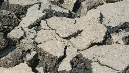 image of dried cracked asphalt