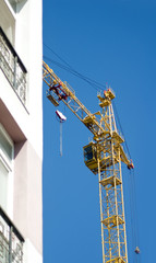 Fototapeta na wymiar image of a construction crane against the sky