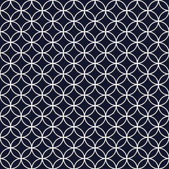 Japanese pattern with oriental motifs. Dark blue background. Indigo Vector for fabric and Furoshiki Gift Wrap, kimono, wrapping paper