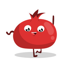 Cheerful, cute, orginal pomegranate figures cartoon character