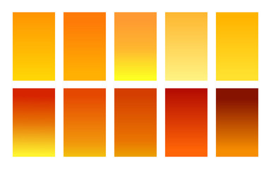 Vector set of gradient backgrounds honey color palette