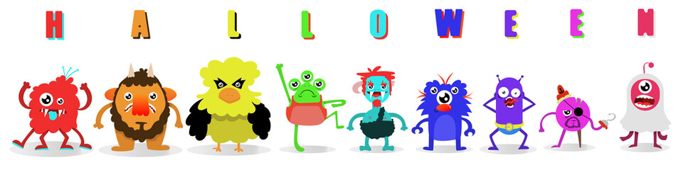 Spooky and Cute Halloween Monsters