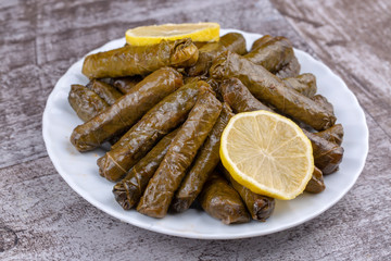 Traditional delicious Turkish food; stuffed leaves (Yaprak Sarmasi)