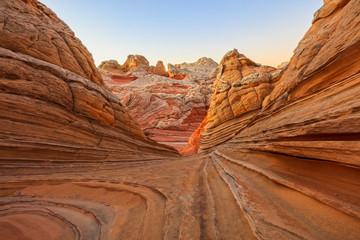 Unique sandstone landscape in the desert southwest, Arizona, USA.