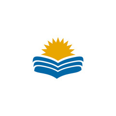 Obraz premium Book logo design vector template for education