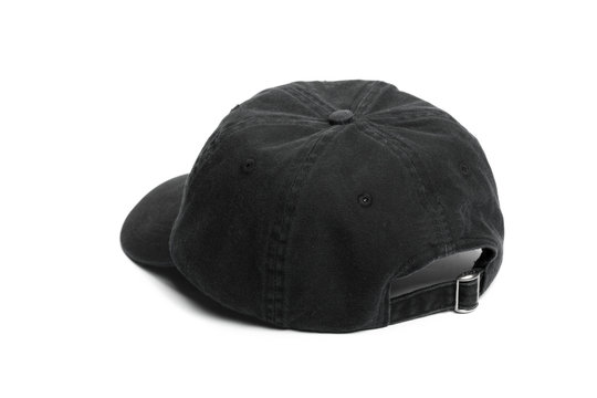 Black Working peaked cap. Isolated on a white background.