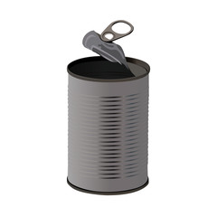 empty can realistic vector illustration