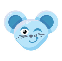 Emoji Cute Funny Animal Mouse Winking Expression