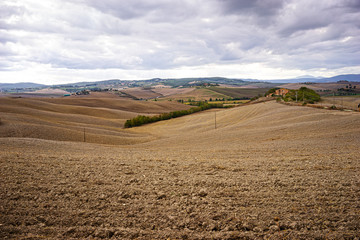 Obraz premium rural landscape on the Tuscany hills
