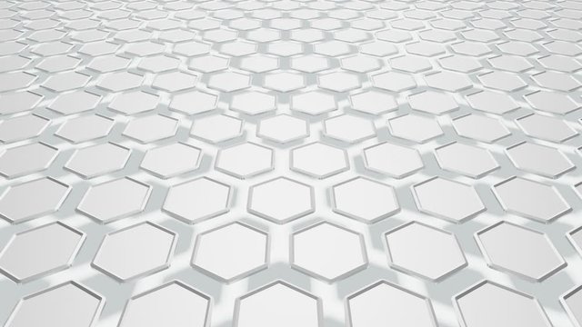 Moving texture shadows of honeycombs, hexagons.3D animation