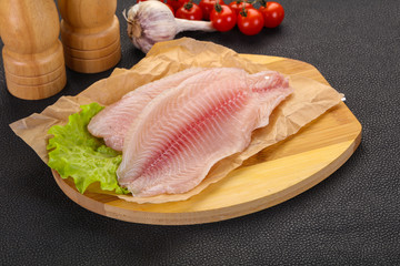 Raw tilapia fish