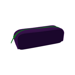Pencil case  purpure realistic vector illustration isolated