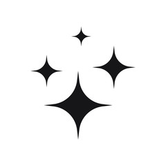 Shine icon symbol. star sparkling or twinkling vector icon on white background