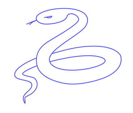 snake contour simple illustration vector illustration