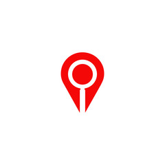 Pin location icon logo design vector template