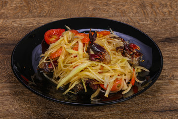 Green mango salad with seafood