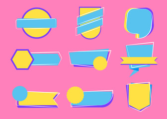 Collection of sale and discount banner template design vector set