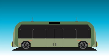 Driverless Autonomous Self driving  bus © nitinut380