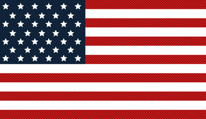 Flag of United States of America with overlay halftone dots effect
