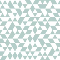 Behang Geometrisch vectorpatroon met lichtblauwe en witte driehoeken. Geometrische moderne sieraad. Naadloze abstracte lichtblauwe en witte achtergrond © Fine Art Studio