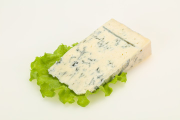 Italian traditional gorgonzola cheese isolated