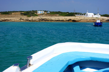 Fototapeta premium Amazing turquoise seascape of Kato Koufonisi, Small Cyclades, Greece