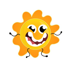 Cheerful happy sun figure
