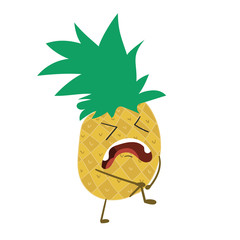 Cute cheerful pineapple figure