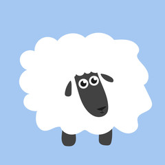 Cheerful, cute, orginal sheep figures cartoon character