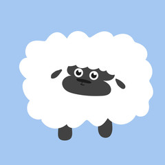 Cheerful, cute, orginal sheep figures cartoon character