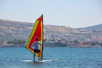 wind surfing man