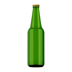 beer bottle realistic vector illustration