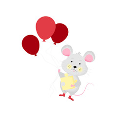 Isolated cute cartoon Mouse