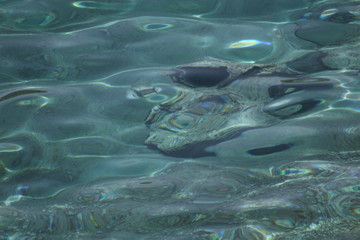 water ripples and reflections-Mediterranean sea, Peloponnese coast, southern Greece