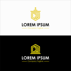 Obraz premium The company logo design is inspired by the initial letters CW logo. -Vectors