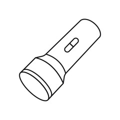 Flashlight line icon symbol sign vector