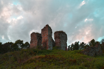 Ruins of Lochore Castle in Fife, Scotland