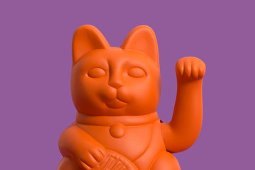 Orange Lucky Cat
