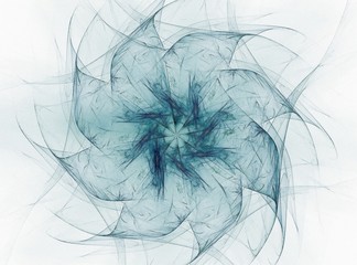 Computer generated fractal artwork for creative design, art and entertainment. Background with rotating spheres.