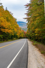Mountain road during foliage seaso