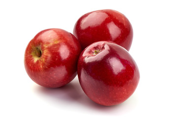 Red delicious apples, isolated on white background