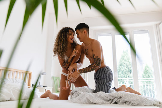 Love couple having fun time together