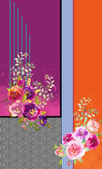 abstract floral background with flowers