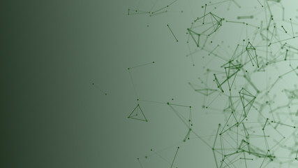 Abstract background motion transformation of empty copy space with plexus pattern of future innovation technology digital business concept with line network for decentralize communication connection
