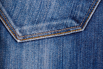 Classic Blue Jeans Denim Texture Background.