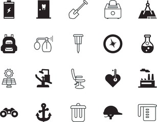 equipment vector icon set such as: bottle, breakfast, professional, rucksack, full, zoom, backpack, barber, laboratory, celsius, generation, alkaline, lamp, resource, instrument, plant, farm, bread