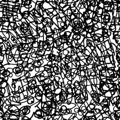 Grunge background black and white seamless. Abstract monochrome vector pattern. Template for printing on fabric, creating websites