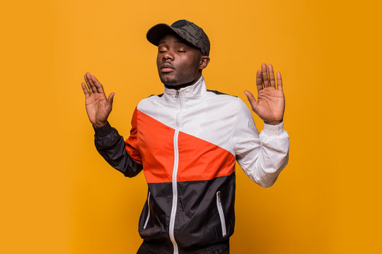 Stylish black man studio portrait
